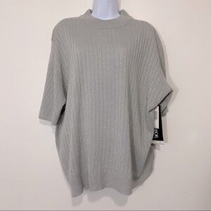 NWT Sag Harbor Ladies Size 3X Silver Color  Sweater